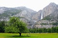 Upper and lower yosemite falls, Yosemite National Park Royalty Free Stock Photo