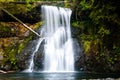 Upper north falls long exposure in silver falls state park Royalty Free Stock Photo