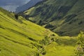 The upper part of the mulibach valley, above the Berghaus Planalp train station Royalty Free Stock Photo