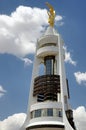 Upper part of Neutrality Arch monument, Asgabat Royalty Free Stock Photo