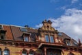 The upper part of an old house in Germany Royalty Free Stock Photo