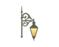 Upper Part of Victorian Street Light or Victorian Street Lamp Illustration