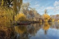 The Upper Pond in park Sofiyivka. Uman city, Ukraine