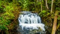 Upper Rolley Falls in the temperate rain forest of Rolley Lake Provincial Park