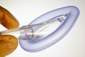 Upper side of silicone laryngeal mask Royalty Free Stock Photo