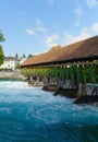 Upper sluice bridge in Thun, Canton of Bern, Switzerland Royalty Free Stock Photo