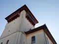 The upper town with the tower of Captain Husein Gradascevic in Gradacac castle in town of Gradacac, Bosnia, it is national