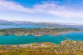 Upper view of the city of Tromso from Mount Storsteinen.Norway Royalty Free Stock Photo