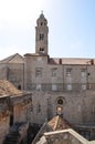 Upper View of old palace with tipical windows in Dubrovnik Old Town Royalty Free Stock Photo