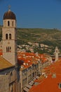 Upper View of Stradun Street in Dubrovnik
