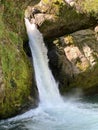 The upper waterfall Giessenfall Der Obere Giessenfall oder Ober Giessenfall waterfall on the Thur River and in the Obertoggenburg