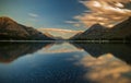 Upper Waterton Lake at sunset