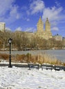 Upper West side skyline from Central Park, New York Royalty Free Stock Photo