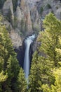 Upper Yellowstone Falls in Yellowstone national park Royalty Free Stock Photo