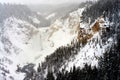 Upper Yellowstone Falls in Winter Royalty Free Stock Photo