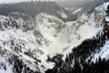 Upper Yellowstone Falls in Winter Royalty Free Stock Photo