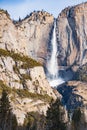 Upper Yosemite Falls in Yosemite National Park California Royalty Free Stock Photo
