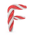 Uppercase candy and sugar font. Letter F. 3D