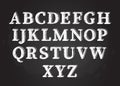 Uppercase chalk scribble font vector graphic