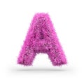Uppercase fluffy and furry font. 3D Royalty Free Stock Photo