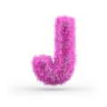 Uppercase fluffy and furry font. 3D