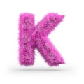 Uppercase fluffy and furry font. 3D