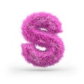 Uppercase fluffy and furry font. 3D