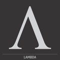 Lambda Greek letter icon Royalty Free Stock Photo