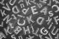 Letters on blackboard Royalty Free Stock Photo