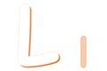 Uppercase and lowercase orange L letter