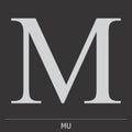 Mu greek letter icon