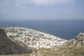 Upperview from Ancient Thira of Kamari village on island Santo