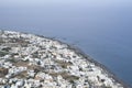 Upperview from Ancient Thira of Kamari village on island Santo