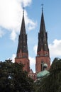 Uppsala cathedral Royalty Free Stock Photo