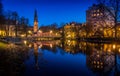 Uppsala by night Royalty Free Stock Photo