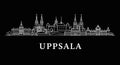 Uppsala Skyline Lineart Royalty Free Stock Photo