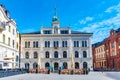 UPPSALA, SWEDEN, APRIL 22, 2019: Stora Torget main square in the central Uppsala, Sweden