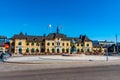 UPPSALA, SWEDEN, APRIL 22, 2019: View of the main train station in the swedish city Uppsala