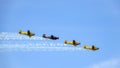 Saab 91 Safir. Trainer aircraft. Formation flying. Air show