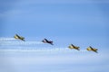 Saab 91 Safir. Trainer aircraft. Formation flying. Air show