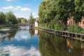 Uppsala, Uppland -Sweden - Reflecting facades in the city river