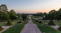 Uppsala, Uppland, Sweden -View over the botanical gardens by night