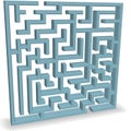 Upright Blue Maze Puzzle on Shadow