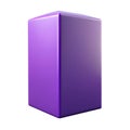 Upright glossy purple rectangular box 3d illustration against isolated background Royalty Free Stock Photo