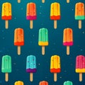 Upright ice-cream popsicle design pattern graphic illustration wallpaper