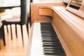 Upright piano keyboard or piano keys Royalty Free Stock Photo