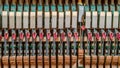 Upright piano mechanics Royalty Free Stock Photo
