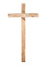 Upright wooden cross