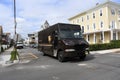 UPS Delivery Truck in Ocean Grove New Jersey. Royalty Free Stock Photo