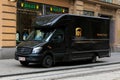 UPS Delivery Truck Parked by Street Royalty Free Stock Photo